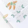 Bookmark Cute Radish Shape Paper Clips Pure Color Fresh And Versatile Small Bookmarks Student Decorations