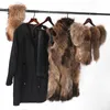 Женские зимние пальто длинные водонепроницаемые Parkas Real Fur Streetwear Женщина куртка негабаритные пальто съемные 210917