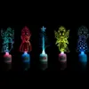 Regali di Natale per gli anziani albero ha condotto la luce notturna colorata flash 3d giocattolo luminoso tridimensionale