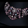 Boucles Collier somptueuses fleurs de mariée mariage bijoux de promotion de cruilles en cristal en cristaux de boucle d'oreille pour femmes charme