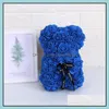 Favor Evento Festivo Festive Supplies Home Gardenroe Teddy Day 25cm Flor Bear Artificial Christmas para mulheres Valentins Gift Sea Ship Hwf9