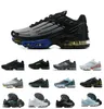 TN plus obrócony 3 buty do biegania Topografia Pakiet Triple Black Hyper OG Classic Neon Mężczyźni Kobiety Trenerzy Sport Sneakers Laser Niebieski Wilk Szary White Aquamarine Sneakers