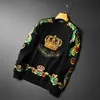 T-shirt da uomo Ricamo Corona di paillettes Felpe Uomo Luxury Gold Black Sudadera Hombre Baroque Club Outwear Sweat Homme Harajuku Sweatshir