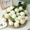 Decorative Flowers & Wreaths 1pcs 3 Head Lulian Rose Artificial Silk Wedding Flores Center Pieces Home Decoration Accessories Fest326Q