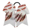 Nuovo Terror Blood Carnival Fancy Cheer Girls Girlsistica coda di cavallo Cheerleader Halloween da 75 pows bows band a banda per capelli clip 8pcs305v4333367