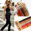 New Designer Women Real Leather 1.8cm Width Belts Golden Silver Lock Buckle Dress Jeans Sweater Waistband Lady Belt A0 Q0625