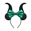 Hårtillbehör Big Bow Headband Mouse Ears Hoop för Halloween Novelty Witch Hairband Gothic Props Theme Creative Party Costume
