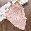 Bear líder Baby Girl's Roupa de malha Camisola de duas peças Sweater Vestido Espessamento Impressão Quente Impressão Bebê Menina Vestido Meninas Terno 210708