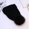 Thicken Warm Fur Ladies Pom Hats Beanie Winter For Women Knitted Hat Female Pompom With Pompon