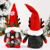 Boże Narodzenie Gnomy Dekoracja Pluszowa Xmas Elf Doll z Renifer Rogi Ozdoby Wakacje Home Decor Dzieci Gifts XBJK2107