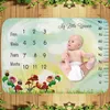 Couverture de jalon de croissance record mensuelle pour bébé Nouveau-né Soft Flanelle Swaddle Wrap 210309