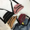 Mode taille Fanny Pack femmes solide ceinture fermeture éclair taille sac poitrine fourre-tout sac à main sacs noir marron rose vin rouge