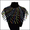 Pendant Necklaces & Pendants Jewelryeuropean And American Retro Bohemian Ethnic Style Mesh Bead Necklace For Female Hand-Woven Colorf Shawl