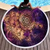 Mandala runda handdukar sommar geometrisk tjock badkar duschhandduk 150cm cirkel strand simma yoga mat täcker serviette de plage y200429
