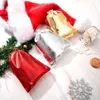 Weihnachtsdekorationen 24 Stück Adventskalender Countdown-Beutel Sack hängende Geschenkbeutel mit Clips Aufkleber 2022 Taschen