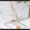 Kettingen hangers 10 stks mode legering rose verklaring hanger ketting dames schoonheid en beest sieraden liefhebbers geschenken 3 kleuren drop levering