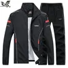 Mäns Tracksuits Vår Höst Sportkläder 2 Pieces Set Sports Suit Jacka + Pant Sweatsuit Male Brand Clothes Tracksuit med dragkedjafickor