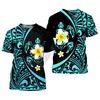 Erstaunliche polynesische Meeresschildkröte TattooHibiscus Harajuku Mode 3D gedruckt Shorts Ärmel T-Shirts Männer/Frauen T-Shirts Tops 210707