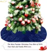 Röcke 48 Zoll Marineblauer runder Paillettenrock für kleine Weihnachtsteppich-Baumdekorationen-M1023 201019