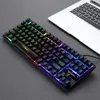 Luminous Gaming Mechanical Keyboard 87 RGB LEDバックライトUSB有線15Mキーボードのキーボードタブレットデスクトップ28447395用の防水マルチメディア