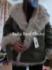 Bella哲学のファックスフォックスの毛皮のコート特大の女性のジャケット暖かい両面コート女性毛皮パーカー210928