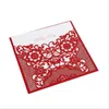 50 stks rode laser gesneden bruiloft uitnodigingen kaart holle vlinder elegante wenskaart enveloppen bruiloft gunsten decoratie sh190923