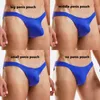 Männer Shorts 2021 Royal Blue Männer Sexy Enge Niedrige Taille Bademode Bikini Badeanzüge Tanga Badehose Halbe Packung Hüfte briefs Kurze