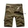 Calças de carga Mens de verão macacão casual mens shorts cinco calças soltas mais calça de tamanho de calça multi-bolso