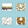 Loose Gemstones Jewelry Wholesale Round Ball Cream White Ivory Volcanic Lava Gemstone Bead 10-11Mm--2Strands 76Pcs-- Shi Drop Delivery 2021