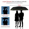120cm Parapluie entièrement automatique pluie femmes double grand 3 pliant résistant au vent grands hommes de haute qualité voiture d'affaires parapluie 210721