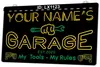 LX1123 Your Names Garage My Tools Rules Light Sign Dual Color 3D Engraving