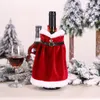 Nowe Boże Narodzenie Butelka Pokrywa Santa Claus Ubrania Sukienka Boże Narodzenie Torba wina Boże Narodzenie jadalnia Dekoracja Kreatywna Butelka Pokrywa XVT1156