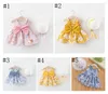 Baby meninas roupas flor margarida impresso vestido sem mangas arcos infantis princesa saia toddler designer roupas bebê roupas 5 cores bt6432