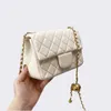 Ladies Classic Mini Flap Crush Ball Bags Square Candy Colors Quilted Matelasse Chains Adjustable Shoulder Strap Gold Metal Hardwar207m