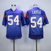 Chen37 Blue Mountain State Football Moive 54 Thad Castle Jersey 7 Alex Moran Men Breattable Brodery and Sewing Team Color Blue White Top/High