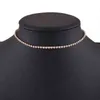 KMVEXO Simple Design Crystal Beads Choker Ketting Vrouwen Verklaring Ketting Sparkly Rhinestone Chocker Bruiloft Sieraden 2019 G1213