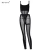 Women's Tracksuit Two Piece Set Female Clothing Sexy Club Outfit Tube Top Stacked Pants Suit Fashion Sportswear S0C4188W 210712