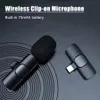K8 Kablosuz Mikrofon Evrensel Fiş Oyna Mini Yaka Klip Mikrofon Verici Cep Telefonu Siyah için Live Yeni Perakende Kutusu Ile