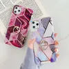 Marble Phone Cases For Iphone 12 Pro Max X XR XS Max 8 Plus Soft Silicone Coque With Stand Holder Back Cover Shell