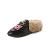 Klassieke Ladie Fur Muller True Sheepskin Slippers Designer Dames Roken Slijper Warm Sandalsstar Des Chaussures 456 S E 951 S E