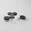 1 g transparente Cremetiegel für Augencremes, Flaschen mit schwarzem Kunststoffdeckel, 1 ml Kosmetikdose, Kosmetikbehälter SN2912