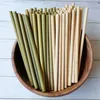 20cm Portable Reusable Natural Bamboo Drinking Milk Tea Coffee Straws Party Kitchen Bar Barware Accessories