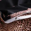 BonenJoy Animal Bedding Set Svart sängkläder Leopard Reaktivt tryckt sänglock med kuddecase 3pcs Singel Dubbel täcke 210309