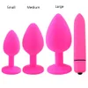 Massage 4pcs / set Bullet Vibrator Anal Plug Ass Vaginal Onani Butt Sex Toy Set för Kvinnor Par Gay Pärlor