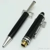 Limited Edition Black Resin Series Silver Trim Classique Mt Ballpond Pen/Pen -Fountain Pen para escrever