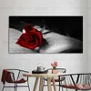 Red Rose Canvas Prints Black and White Nordic Poster Modern Home Decor Wall Art For Living Room Flower Painting Cuadro Frameles