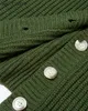 Wotcoy jesień zima dorywczo duże dzianinowe kardigan przyciski V-neck luźne sweter płaszcze kobiet koreański z długim rękawem 210812