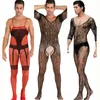 Sexy Lingerie Heet Appeal Teddy Bodysuits Man Netting Body Sokken Porno Cosplay Leuke Ondergoed Sexy Kostuums Intimates Man Slang