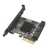 Kablar PCI E Adapter 6 portar SATA 3.0 för att uttrycka X4 Expansionskort PCIE PCI-E Controller