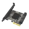 Câbles adaptateur PCI E 6 ports SATA 3.0 vers carte d'extension Express X4 contrôleur PCIe PCI-E